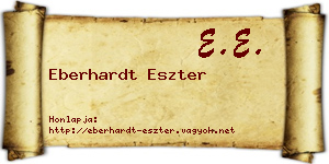 Eberhardt Eszter névjegykártya